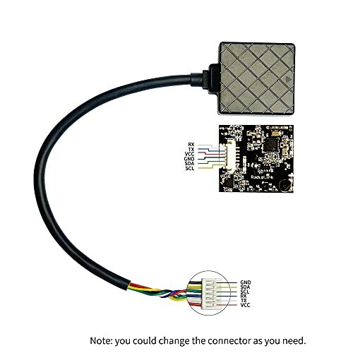 Radar-Sensormodul mit Kabel und Schaltplan
